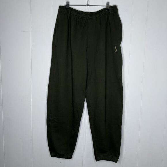 Nike X Billie Eilish Fleece Joggers Sweatpants Oversized Sequoia Green Size L - Picture 1 of 6
